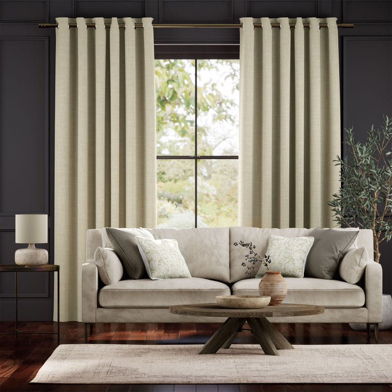 Colorized Bijou Linen Latte  Curtains 5746