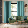 Colorized Bijou Linen Turquoise  Curtains 5753