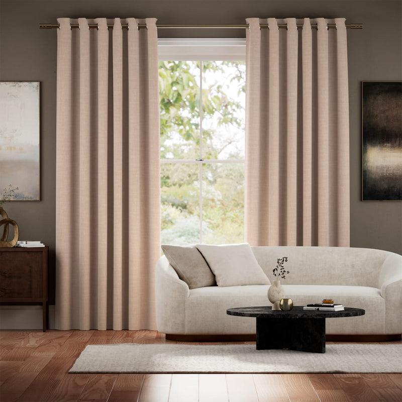 Colorized Bijou Linen Mink  Curtains