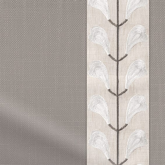 ColorizedPLA Bijou Linen Taupe & Chatsworth Ivory Curtains