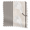 ColorizedSwatch Bijou Linen Taupe & Chatsworth Ivory Curtains sample image