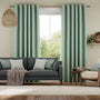 Colorized Bijou Linen Aqua  Curtains 5740