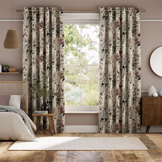Colorized Foxglove Linen Rose Blush Curtains 5763