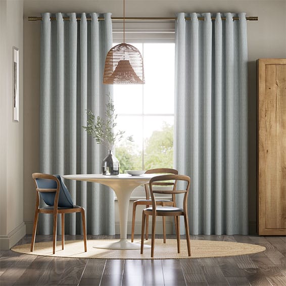 Colorized Devon Stripe Ocean Blue Curtains