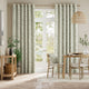 Colorized William Morris Sunflower Soft Green Curtains 5830