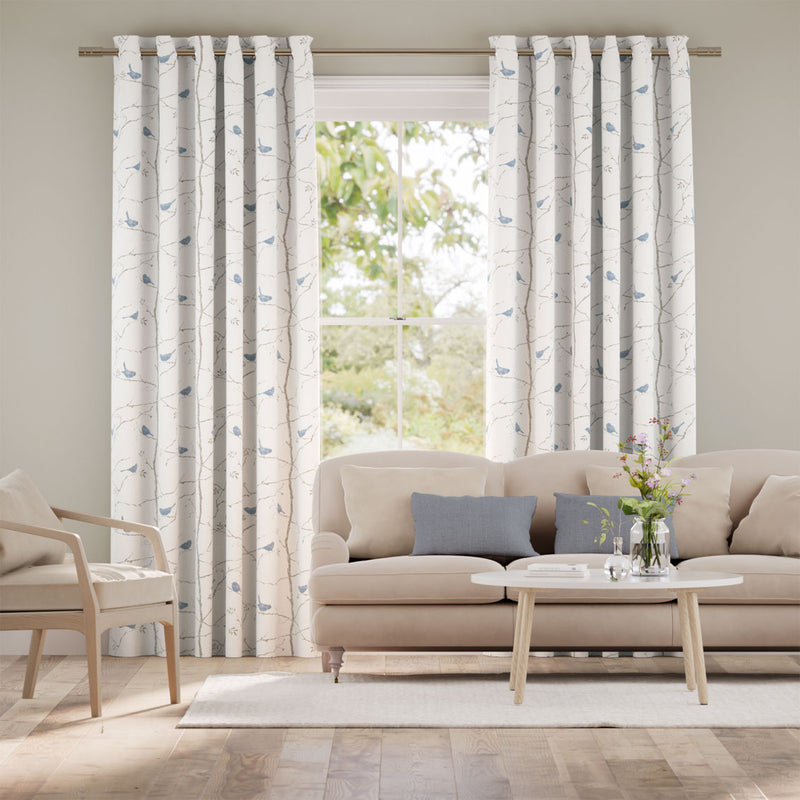 Colorized Springs Dawn Chorus Mineral Blue Curtains 5841