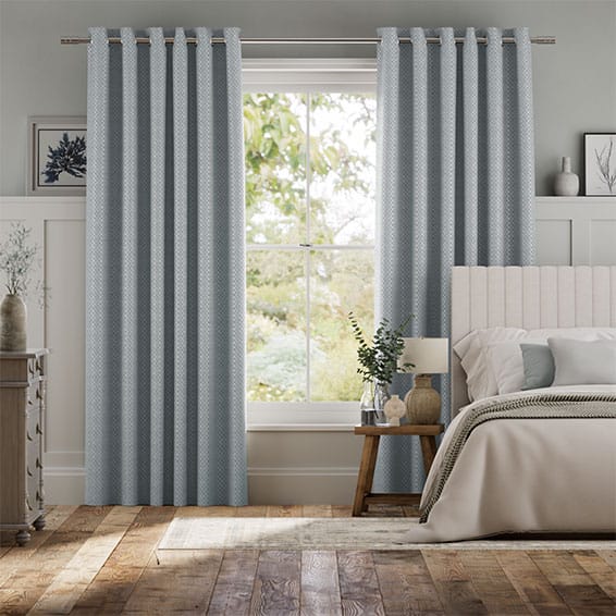 Colorized Filigree Misty Blue Curtains 5874