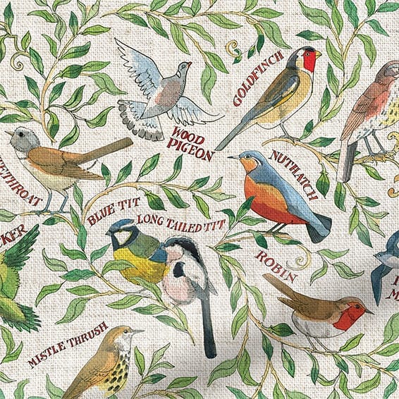 ColorizedPLA Garden Birds Multi Curtains 5898