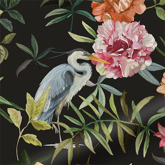 ColorizedZoom Bella Heron Midnight Curtains 5899
