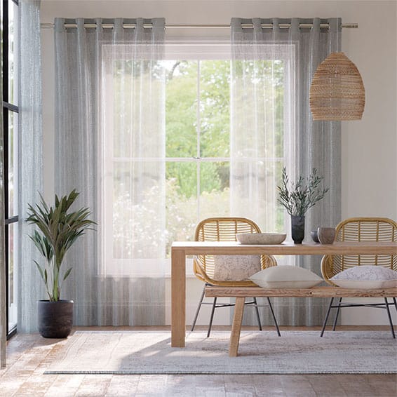 Colorized Alyona Voile Grey Haze Curtains