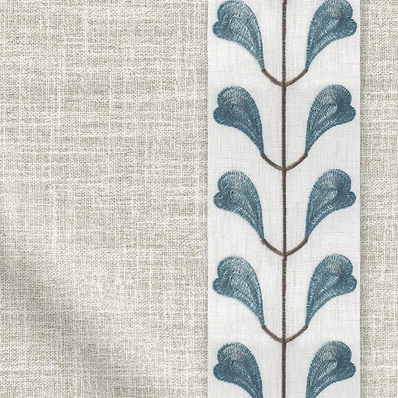ColorizedPLA Arlo Oatmeal & Chatsworth Cornflower Curtains 5926