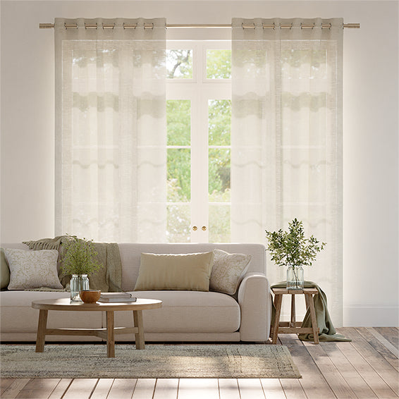 Colorized Lumiere Unlined Arlo Oatmeal Curtains 5936