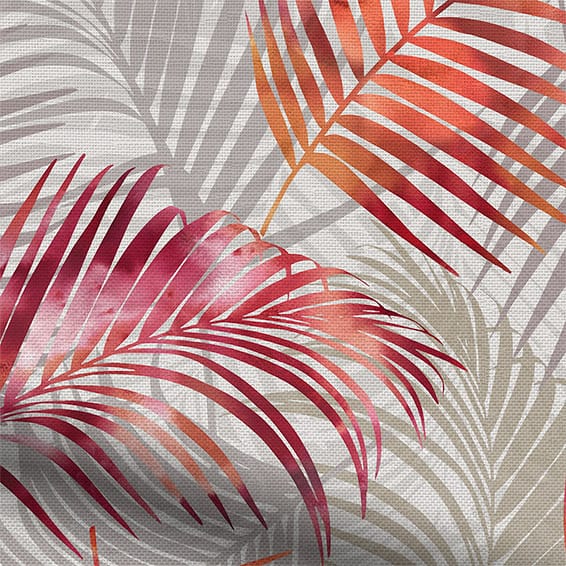ColorizedPLA Palm Leaf Burnt Orange Curtains 5949