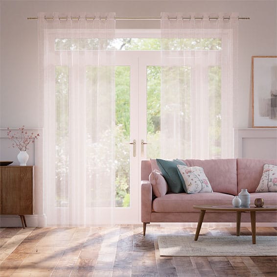 Colorized Thea Voile Rose Quartz Curtains