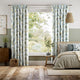 Colorized Hummingbird Faux Silk Mist Curtains 6039