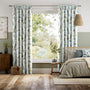 Colorized Hummingbird Faux Silk Mist Curtains 6039