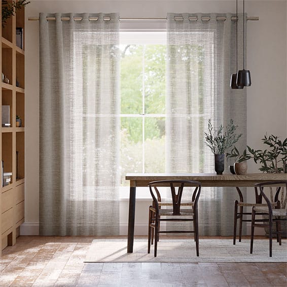 Colorized Nova Voile Warm Grey Curtains 6057