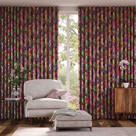 Colorized Tulips Multi Curtains 6062