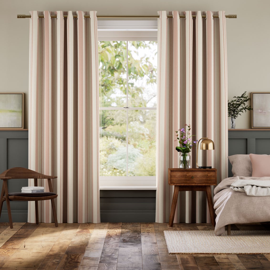 Colorized Albany Rose Curtains