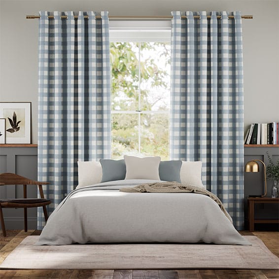 Colorized Hudson Gingham Cloud Curtains 6076