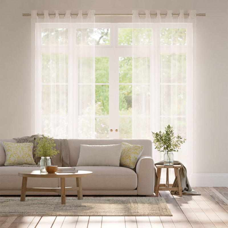 Colorized Leone Voile Cream Curtains