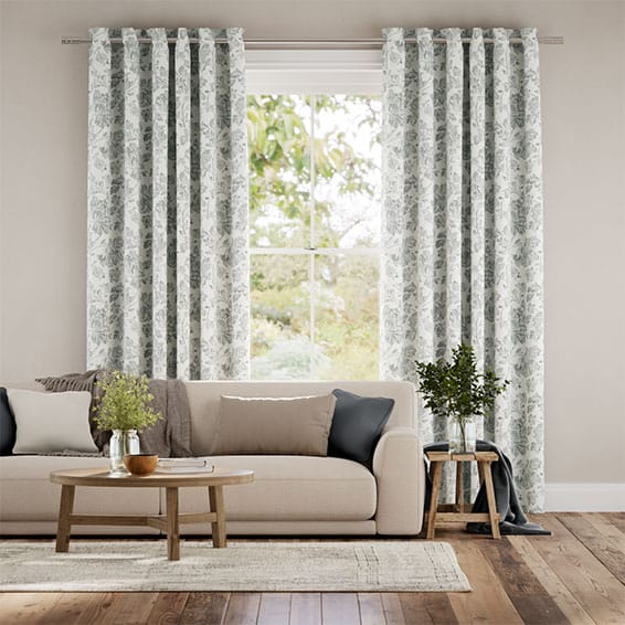 Colorized Aerie Damask French Grey Curtains 6097