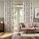 Colorized Bird Toile Charcoal Curtains 6131