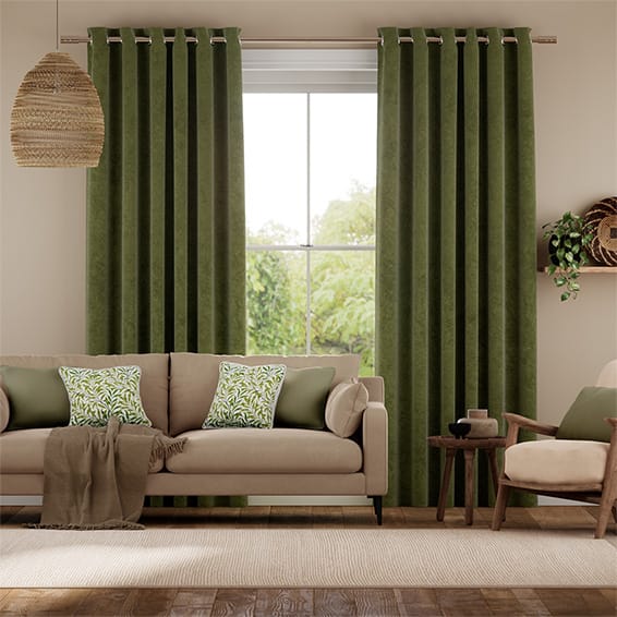 Colorized Alva Basil Green Curtains 6192