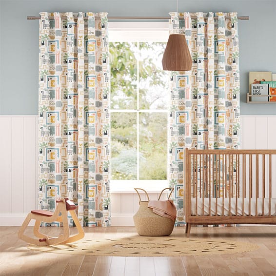 Colorized Jungle Jiggle Sorbet Curtains