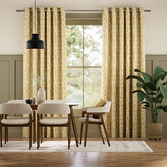 Colorized Tweets & Berries Dijon Curtains 6209