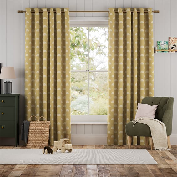 Colorized Little Arches Honey Curtains 6212