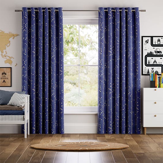Colorized Star Gazing Night Sky Curtains 6225