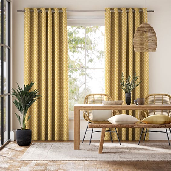 Colorized Eleanor Mustard Curtains 6232