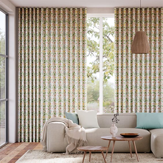 Colorized William Morris Hyacinth Spring Bloom Curtains