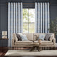 Colorized William Morris Blackthorn China Blue Curtains