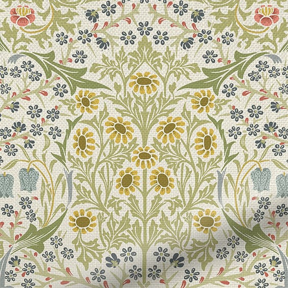 ColorizedZoom William Morris Blackthorn Spring Meadow Curtains 6280