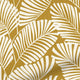 ColorizedPLA Silhouette Leaves Ochre Curtains