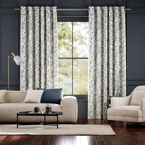 Colorized Blurred Velvet Slate Curtains 6287