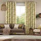 Colorized Brushstroke Geometric Ochre  Curtains