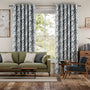 Colorized Brushstroke Geometric Slate  Curtains 6291