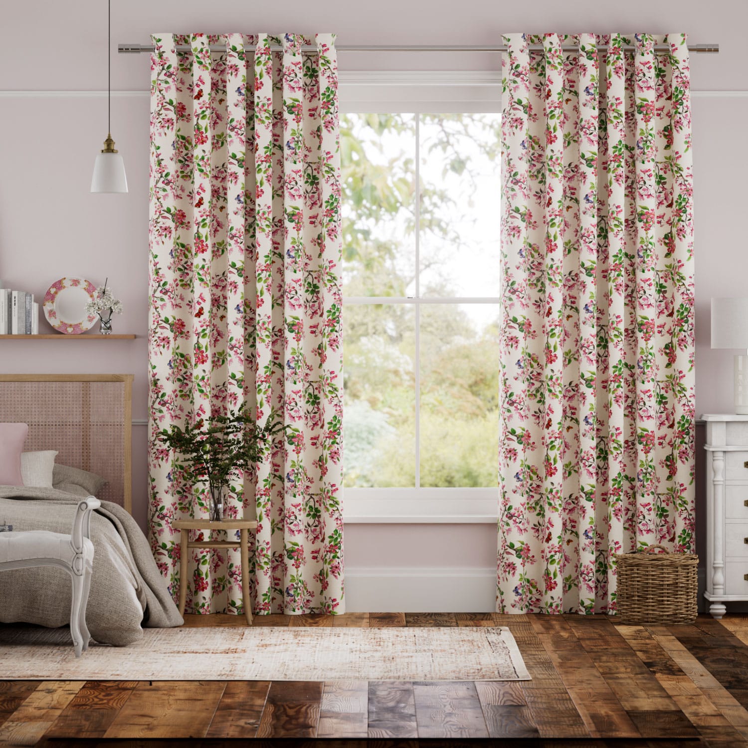 Colorized Blossom Pink Curtains 6294