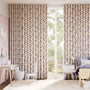 Colorized Dinosaurs Pink Curtains