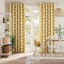 Colorized Tweet Tweet Mustard Curtains 6306