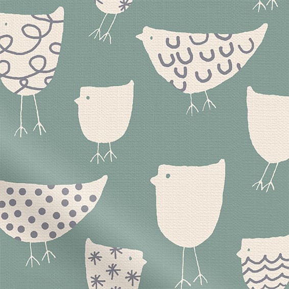 ColorizedPLA Tweet Tweet Duck Egg Curtains