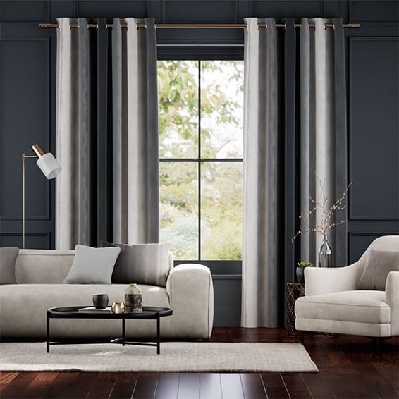 Colorized Watercolour Silver Grey Curtains