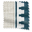 ColorizedSwatch Arlo Oatmeal & Ascott Teal Curtains sample image