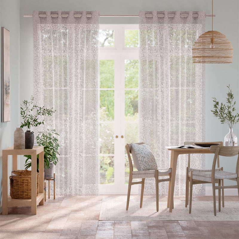 Colorized William Morris Willow Voile Mist Curtains