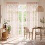 Colorized William Morris Strawberry Thief Voile Blush Curtains