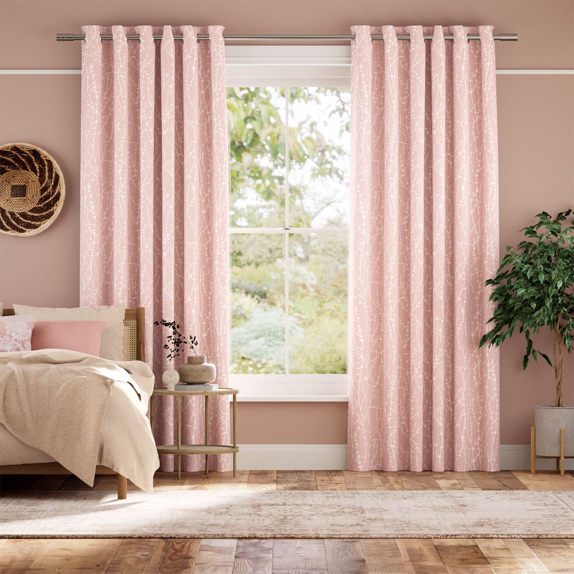 Colorized Dockleaf Blush Curtains