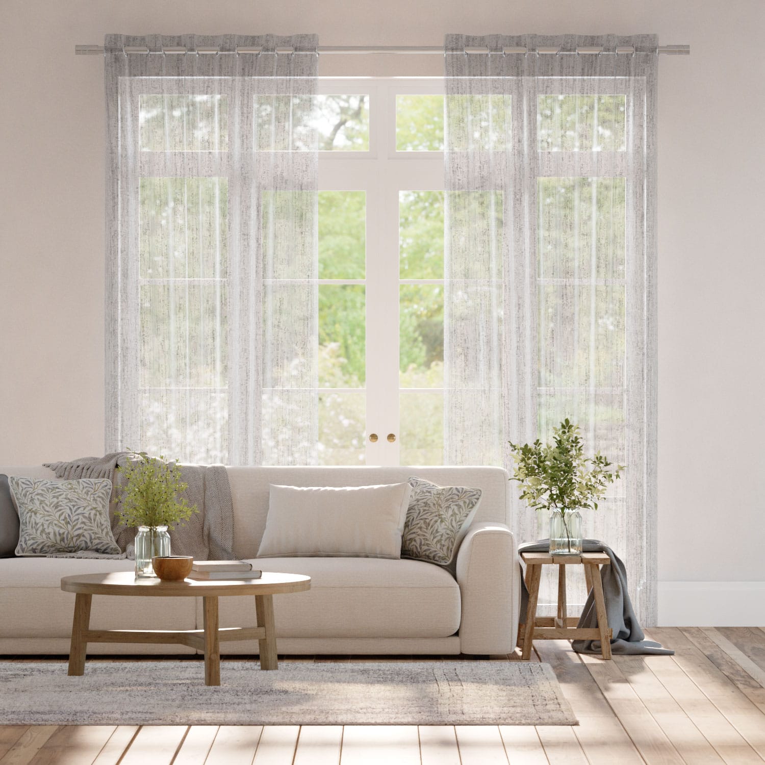 Colorized Aurelie Voile Mercury Curtains